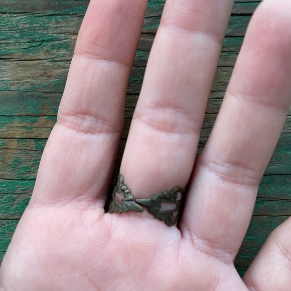 HANDMADE RED DRUZY ADJUSTABLE RING - Picture 2 of 2